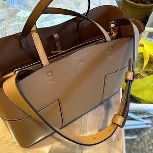 Tory Burch tan block tote